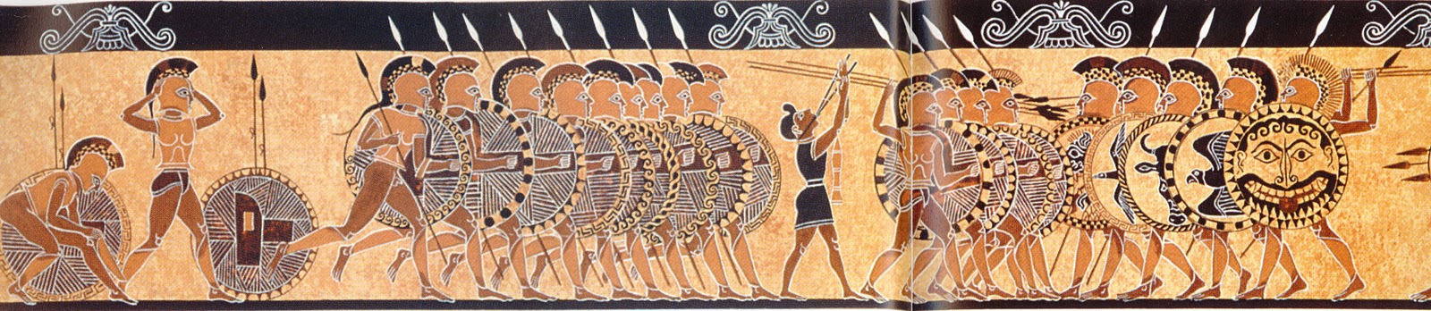 Hoplite battle from the Chigi vase